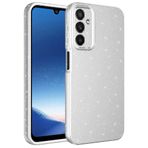 Coverzone Samsung Galaxy A24 ile uyumlu Z-Jelly Kılıf Kamera Korumalı Simli Işılıtılı Renkli Parlak Silikon Kapak-Silver