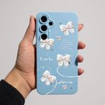 Coverzone Samsung Galaxy A25 İle Uyumlu Yüksek Kalite Özel Tasarım Kadife İç Yüzey Lansman Silikon Premium Telefon Kılıfı-SD02-Bebe Kurdele