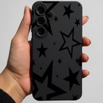 Coverzone Samsung Galaxy A25 İle Uyumlu Yüksek Kalite Özel Tasarım Kadife İç Yüzey Lansman Silikon Premium Telefon Kılıfı-SD02-New Yıldız