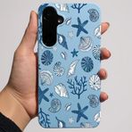 Coverzone Samsung Galaxy A26-A16 İle Uyumlu Yüksek Kalite Özel Tasarım Kadife İç Yüzey Lansman Silikon Premium Telefon Kılıfı-SD02-Bebek Deniz Yıldızları