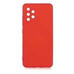 Coverzone Samsung Galaxy A32 4G İle Uyumlu Kılıf Z-Mara Lansman Vieri Tam Koruma Arka Kapak Kamera Koruma Çıkıntılı Pürüzsüz Yüzey Kırmızı