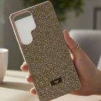 Coverzone Samsung Galaxy A35 ile Uyumlu Elmas Desen Taşlı Kılıf – 2 mm Kamera Çıkıntı Koruma, Işıltılı Lüks Şık Darbe Emici Kapak Altın