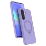 Coverzone Samsung Galaxy A37 ile uyumlu Kılıf MagSafe ile uyumlu Z-Samara Kapak Wireless Şarj Özellikli Stand Olabilen Galaxy A37 kilif Lila