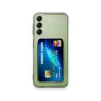 Coverzone Samsung Galaxy A55 5G ile Uyumlu Kartlıklı Şeffaf Kamera Koruma Yükseltisi Z-Serta Silikon Anti-Şok Özellikli Köşeleri Airbag Şeffaf Telefon Kılıfı