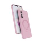 Coverzone Samsung Galaxy A57 ile uyumlu Kılıf MagSafe ile uyumlu Z-Samara Kapak Wireless Şarj Özellikli Stand Olabilen Galaxy A57 kilif Pembe