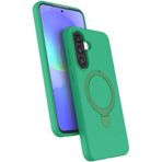 Coverzone Samsung Galaxy A57 ile uyumlu Kılıf MagSafe ile uyumlu Z-Samara Kapak Wireless Şarj Özellikli Stand Olabilen Galaxy A57 kilif Yeşil