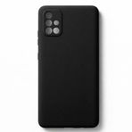 Coverzone Samsung Galaxy A71 İle Uyumlu Kılıf Z-Mara Lansman Vieri Tam Koruma Arka Kapak Kamera Koruma Çıkıntılı Pürüzsüz Yüzey Siyah