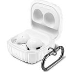 Coverzone Samsung Galaxy Buds 2 Pro Ile Uyumlu Kulaklık Kılıf Fundamental Sert Koruyucu Kılıf Beyaz