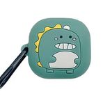 Coverzone Samsung Galaxy Buds 4 ile uyumlu/Buds 4 Pro için True Wireless Earbuds Sert Kulaklık Kılıfı Yumuşak Soft Dokunuş Karakter Görünümlü Cartoon Kılıf (Green MonsterGalaxy Buds 2, Galaxy Buds 2)
