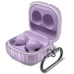 Coverzone Samsung Galaxy Buds Pro 2 ile uyumlu Kulaklık Kılıf Darbeye Dayanıklı Fundamental Sert Koruyucu Toz ve Kirden Koruyan Galaxy Buds Pro 2 ile uyumlu Kılıf Lila