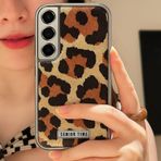 Coverzone Samsung Galaxy S20 Fe ile Uyumlu Leopar Desenli Şeffaf Kılıf Parlak ve Şık Tasarım Darbe Emici Koruma 2mm Kamera Korumalı Arka Kapak No 2