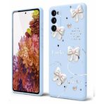 Coverzone Samsung Galaxy S20 Fe İle Uyumlu Yüksek Kalite Özel Tasarım Kadife İç Yüzey Lansman Silikon Premium Telefon Kılıfı-SD03-Bebek Kurdele