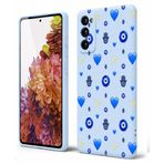 Coverzone Samsung Galaxy S20 Fe İle Uyumlu Yüksek Kalite Özel Tasarım Kadife İç Yüzey Lansman Silikon Premium Telefon Kılıfı-SD03-Bebek Nazar Karışık