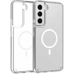 Coverzone Samsung Galaxy S22 Plus ile uyumlu Kılıf Şeffaf, Wireless Magsafe ile uyumlu Silikon Kapak Samsung Galaxy S22 Plus ile uyumlu Kılıf, Şeffaf