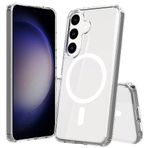 Coverzone Samsung Galaxy S23 FE ile Uyumlu Transparent Manyetik Magsafe ile Uyumlu, Tam Gövde Koruyucu Kılıf İnce CrystalClear Telefon Kılıfı PMMA - Şeffaf