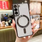 Coverzone Samsung Galaxy S23 Plus ile uyumlu Kamera Korumalı Kılıf Magsafe ile uyumlu Wireless Şarj Özellikli PowerMagnet Stylish Silikon Kılıf Siyah