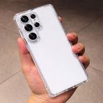Coverzone Samsung Galaxy S23 Ultra ile uyumlu Kılıf Süper Esnek Yapılı Toz ve Kirden Koruyan Silikon Samsung Galaxy S23 Ultra ile uyumlu Süper Şeffaf Kapak