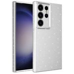 Coverzone Samsung Galaxy S23 Ultra ile uyumlu Z-Jelly Kılıf Kamera Korumalı Simli Işılıtılı Renkli Parlak Silikon Kapak-Silver