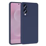 Coverzone Samsung Galaxy S25 Edge İle Uyumlu Kılıf Z-Mara Lansman Vieri Tam Koruma Arka Kapak Kamera Koruma Çıkıntılı Pürüzsüz Yüzey Lacivert