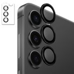 Coverzone Samsung Galaxy S26 Plus İle Uyumlu Yüksek Kalite Kolay Kurulum Aparatlı Safir Çizilmeye Ve Darbelere Dayanıklı Şık Kamera Lens Koruyucu Cam CS-1 Siyah