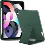 Coverzone Samsung Galaxy Tab A9+ ile uyumlu Kılıf Lüks Kadife İç Kaplamalı Galaxy Tab A9+Suni Deri, Mıknatıslı V- Stand Tablet Arka Kapak (Haki, Samsung Galaxy Tab A9+ (Plus))