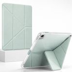 Coverzone Samsung Galaxy Tab S10 Lite ile uyumlu Kılıf SM-X400 Saydam Arka Kapak Flip Smart Cover Katlanabilir Standlı Darbe Emici Koruyucu Tablet Kılıfı Akıllı Uyku Özellikli Yeşil