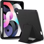Coverzone Samsung Galaxy Tab S9 ile Uyumlu Kılıf Lüks Kadife Iç Kaplamalı Galaxy Tab S9 Suni Deri, Mıknatıslı V- Stand Tablet Arka Kapak (Siyah, Samsung Galaxy Tab S9) - Samsung Galaxy Tab A9+
