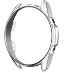 Coverzone Samsung Galaxy Watch 3 ile uyumlu 45 mm ( Önü Açık ) Wafture Silikon Kılıf Watch 3 ile uyumlu 45 mm Akıllı Saat Kılıf (GÜMÜŞ)