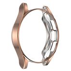 Coverzone Samsung Galaxy Watch 4 Classic 46mm için Watch Gard 02 Koruyucu Silikon Kılıf, Rose Gold