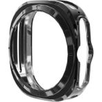 Coverzone Samsung Galaxy Watch Ultra ile Uyumlu Silikon Kasa Ekran Koruyucu Önü Açık Çerceve Pc Kasa Koruma Silikon Çerçeve - Black