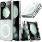 Coverzone Samsung Galaxy Z Flip 3 İle Uyumlu Kılıf Şeffaf, Wireless Magsafe ile uyumlu Silikon Kapak Samsung Galaxy Z Flip 3 ile uyumlu Kılıf, Şeffaf