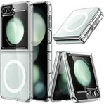 Coverzone Samsung Galaxy Z Flip 4 İle Uyumlu Kılıf Şeffaf, Wireless Magsafe ile uyumlu Silikon Kapak Samsung Galaxy Z Flip 4 ile uyumlu Kılıf, Şeffaf