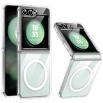 Coverzone Samsung Galaxy Z Flip 5 İle Uyumlu Kılıf Şeffaf, Wireless Magsafe ile uyumlu Silikon Kapak Samsung Galaxy Z Flip 5 ile uyumlu Kılıf, Şeffaf