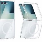 Coverzone Samsung Galaxy Z FLİP 7 İle Uyumlu Kılıf Şeffaf, Wireless Magsafe ile uyumlu Silikon Kapak Galaxy Z FLİP 7 ile uyumlu Kılıf, Şeffaf
