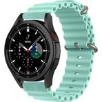 CoverZone Samsung Gear S2 42 mm Quintessential Kabartmalı Metal Tokalı Turkuaz Kordon