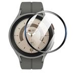 Coverzone Samsung Watch 6 ile uyumlu 43mm PMMA Pet Dungeon Armor Saat Ekran Koruyucu Samsung Watch 6 Ekran Koruma Siyah
