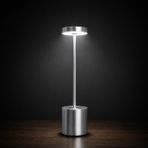 Coverzone Şarjlı LED Masa Lambası – 3 Işık Sıcaklığı ve Parlaklık Ayarı, Dokunmatik Kontrol, Yüksekliği 34.5 cm, Alt Tabanı 8 cm – Şık ve Modern Tasarım, Kullanım Kolaylığı | YMN-8 (Silver)