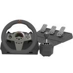 Coverzone Simülasyon Direksiyon Seti – 270° Döner Oyun Direksiyonu, Çift Titreşim Motoru, Programlanabilir Tuşlar, Pedal ve Vites ile PC, PS3, PS4, Xbox One, Xbox Series X/S, Switch Uyumlu GT100V2