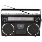 Coverzone Taşınabilir Radyo Müzik Seti Kaset Çalar FM Nostalji Tasarım USB MP3 Player Bluetooth Hoparlör Retro Nostalji Radyo CVR-669BT (Siyah)