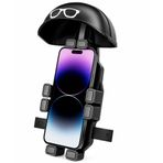 Coverzone Titreşim Önleyici Otomatik Tuşlu Motosiklet Bisiklet Scooter ATV Telefon Tutucu Gidon Ayna Bağlantılı Telefon Tutucu Motor Tutacağı Motor Tutacak Güçlü Tutuş ZR729
