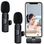 Coverzone Type-c 2 Adet Mikrofonlu Tek Alıcılı Kablosuz Cep Telefonu İçin USB C Girişli Gürültü Önleyicili Profesyonel Dış Mekan Vlog Canlı Yayın Youtuber Yaka Mikrofonu Siyah