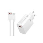 Coverzone Type-C Kablolu Hızlı Şarj Cihazı Duvar Şarj Cihazı Usb Çıkışlı Tablet Ve Telefon Şarj Aleti Trw420