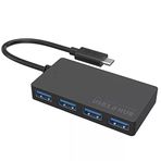 Coverzone Type-C To 4 Port Usb 3.0 Hub İnce Tasarım 5Gbps Yüksek Hızlı Super Speed Type-C Çıkışlı USB 3.0 Girişli Çoklayıcı Çoğaltıcı Çevirici Adaptör
