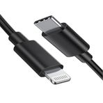 Coverzone Type-C to Lightning Telefon şarj ve Data Aktarım Kablosu Kaliteli Malzeme Naylon Örgü Tekniği 1 Metre USB C to Lightning Kablo (CB1016)