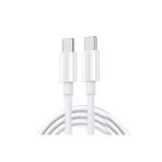 Coverzone Type-C To Type-C 60W İphone 15 Uyumlu Data Ve Şarj Kablo 1 Metre Beyaz Renk Usb C To Usb C Kablo