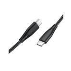 Coverzone Type-C to Type-C Telefon şarj ve Data Aktarım Kablosu Kaliteli Malzeme Naylon Örgü Tekniği iPhone 15 Uyumlu 1.2 Metre USB C to USB C Kablo (CB1029)