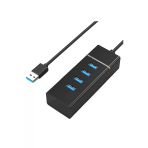 Coverzone Usb 3.0 4 Port Usb Çoğaltıcı 5Gbps Super Speed 1 Metre Siyah