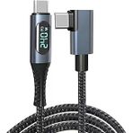 Coverzone Usb 4 Kablo, Thunderbolt Kablo Için Dik Açı Pd 240 W Çift 8K Hd Ekran Usb C Kablosu 8K@60Hz 40Gbps Veri Aktarımı (1Metre/4Ft) Zr849