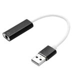 Coverzone USB den Mikrofonlu Kulaklık Çevirici (USB To 3.5 mm Jack) Playstation Uyumlu Bilgisayar Ses Kartı Kablosu 3.5 mm Jack (Dişi) Girişli Ses Adaptörü 7.1 Dönüştürücü PS3 PS4 PS5 Uyumlu (Beyaz)