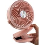 Coverzone USB Kablolu Mini Fan Standlı Koca Kafa Dizayn Mandallı Kıskaçlı Model Tatilde Kampda Evde İş Yerinde Çantada Taşınabilir 20cm Yüksekliği Oynar Başlık 2 Kademeli Üfleme YS-2260 - Pembe